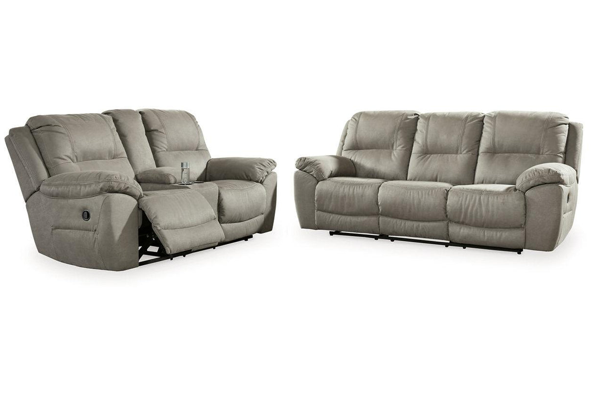 Next-Gen Gaucho Putty Reclining Sofa and Loveseat by Ashley at Eve Furniture