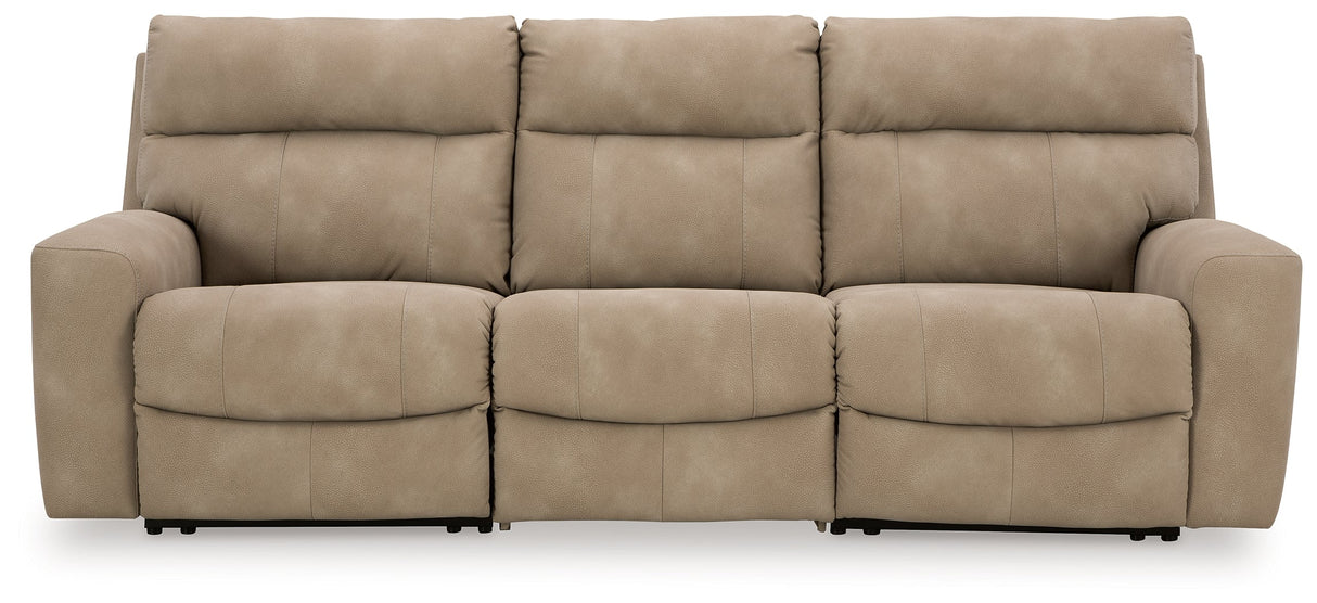 Next-Gen Sand DuraPella Power Reclining Living Room Set with Console by Ashley at Eve Furniture