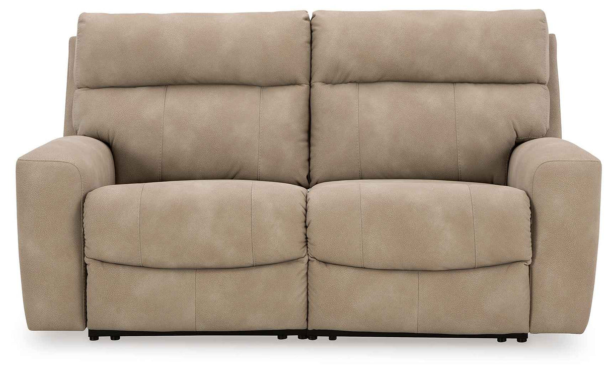 Next-Gen Sand DuraPella Power Reclining Sofa & Loveseat by Ashley at Eve Furniture