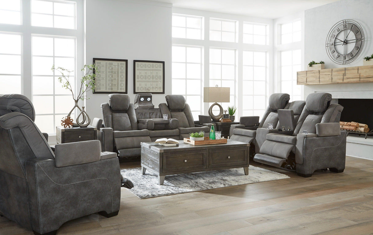 Next-Gen Durapella Slate Dual Power Reclining Living Room Set by Ashley at Eve Furniture