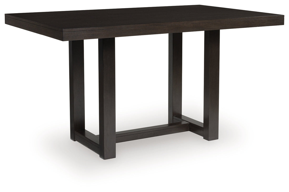 Neymorton Dark Grayish Brown Counter Height Dining Table by Ashley at Eve Furniture