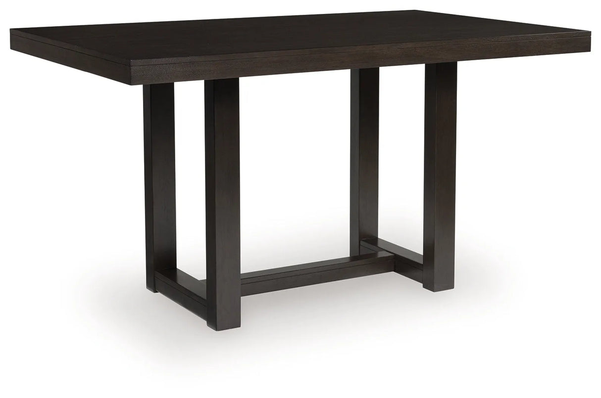 Neymorton Dark Grayish Brown Counter Height Dining Table by Ashley at Eve Furniture