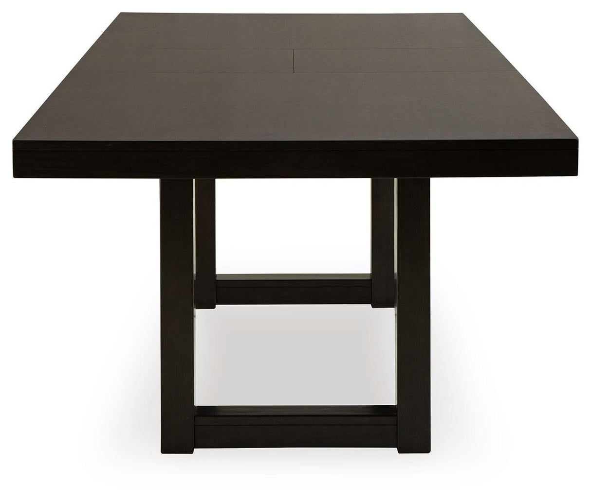 Neymorton Dark Grayish Brown Dining Table and 8 Chairs by Ashley at Eve Furniture