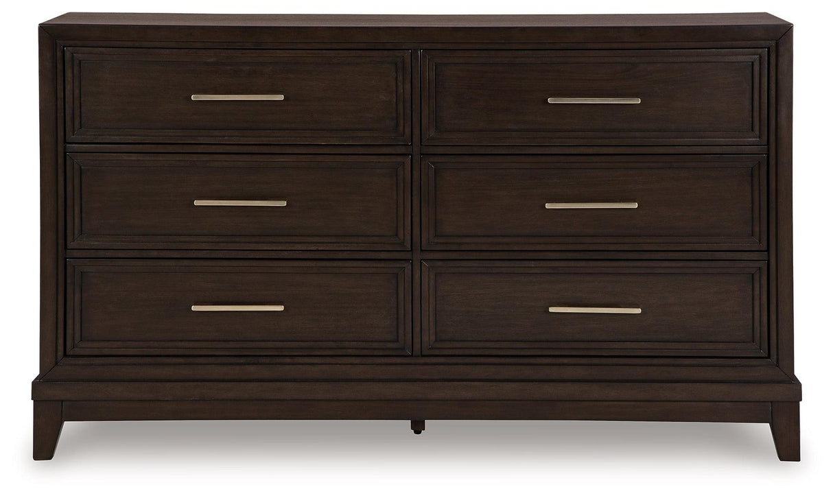 Neymorton Dark Grayish Brown Dresser by Ashley at Eve Furniture