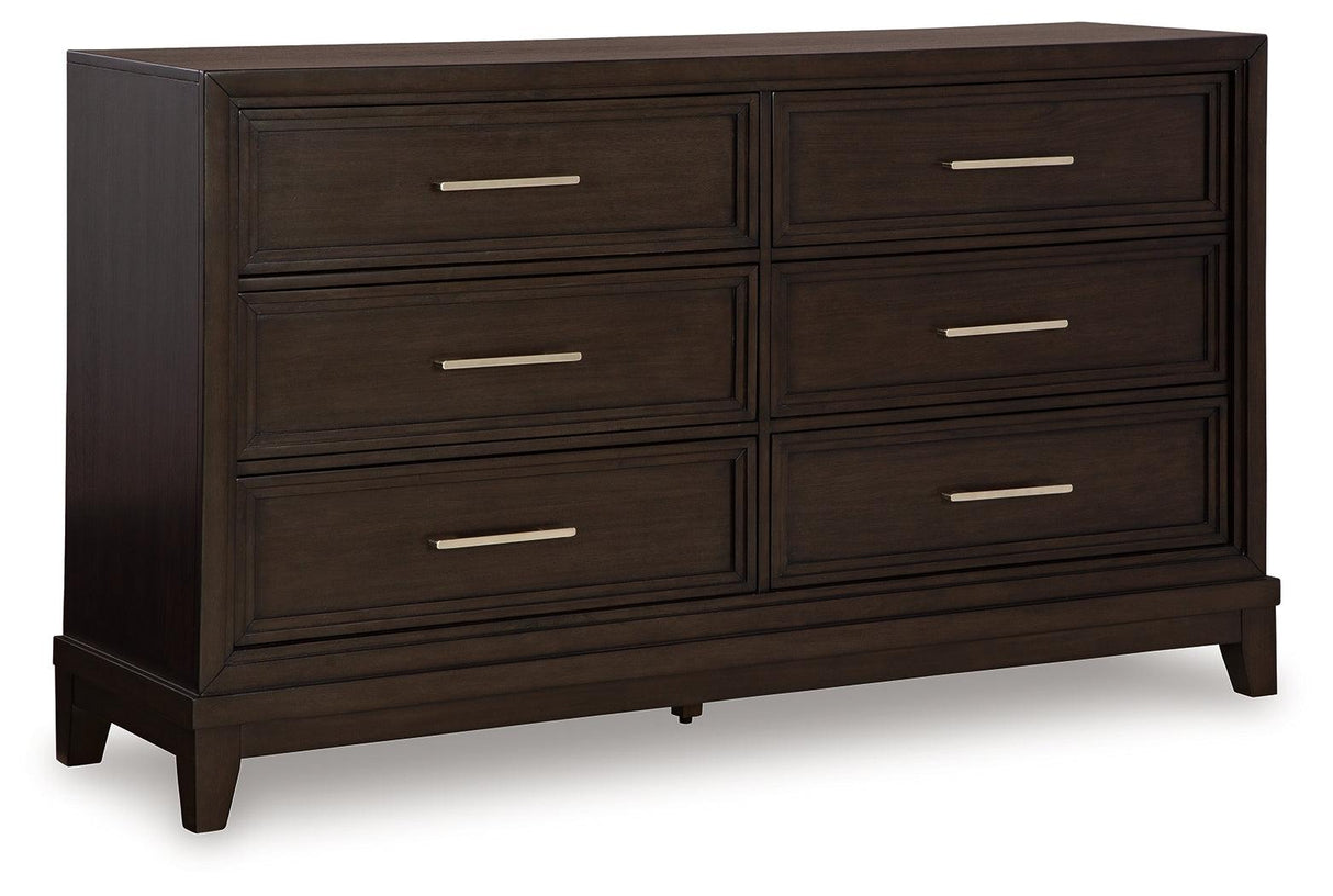 Neymorton Dark Grayish Brown Dresser by Ashley at Eve Furniture
