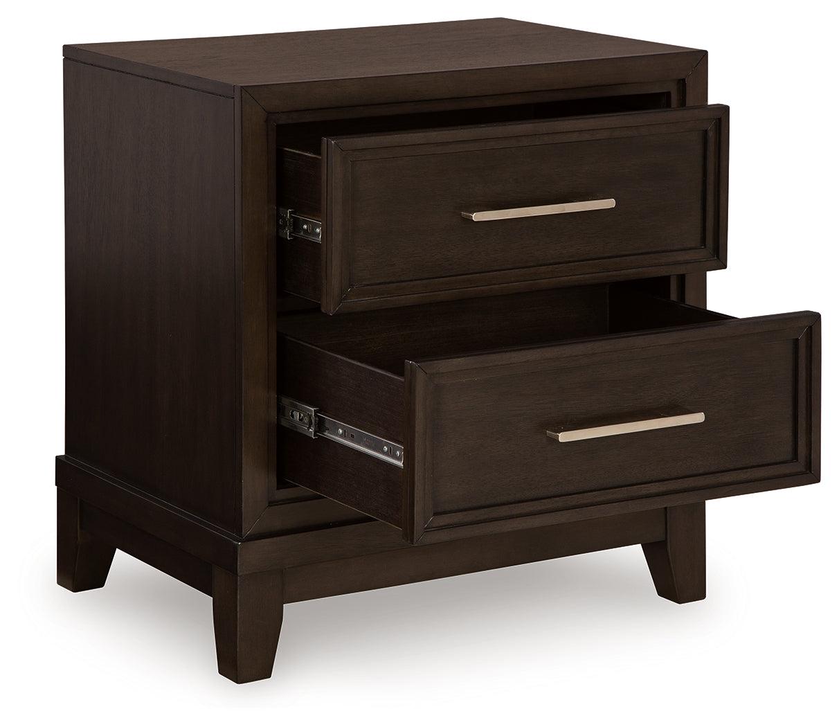 Neymorton Dark Grayish Brown Nightstand by Ashley at Eve Furniture