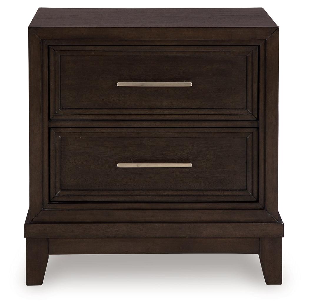 Neymorton Dark Grayish Brown Nightstand by Ashley at Eve Furniture