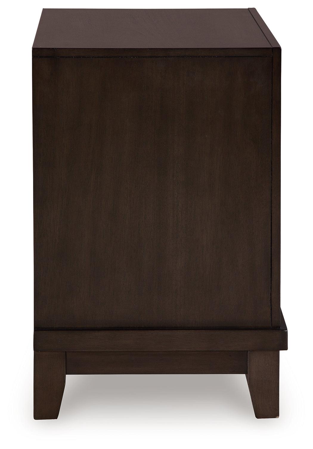 Neymorton Dark Grayish Brown Nightstand by Ashley at Eve Furniture