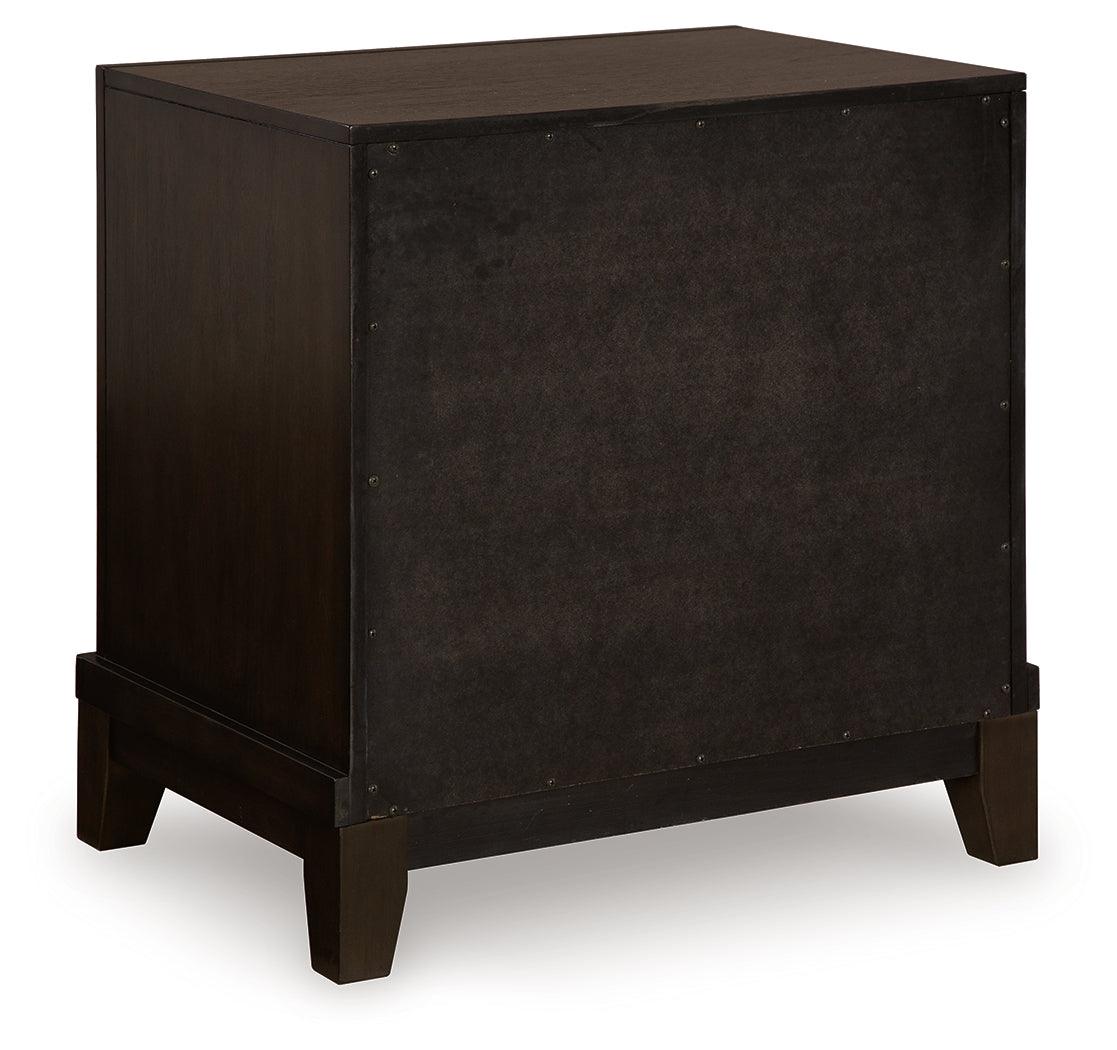 Neymorton Dark Grayish Brown Nightstand by Ashley at Eve Furniture