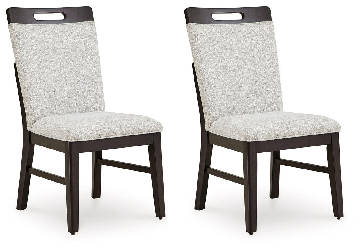 Neymorton Light Gray/Brown Dining Chair, Set of 2 by Ashley at Eve Furniture