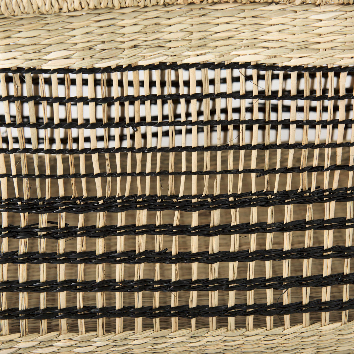 Nia (Set of 2) Light Brown Seagrass Rectangular Basket with Handles by Mercana at Eve Furniture