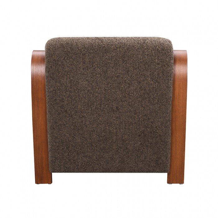 Niari Deep Brown / Walnut Accent Chair by Furniture of America at Eve Furniture