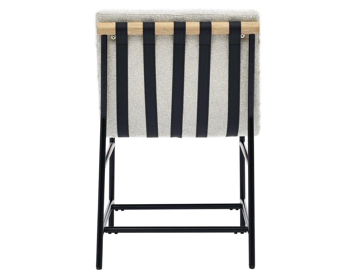 Nicco 20″ Side Chair, Eggshell Polyester Fabric by Steve Silver at Eve Furniture