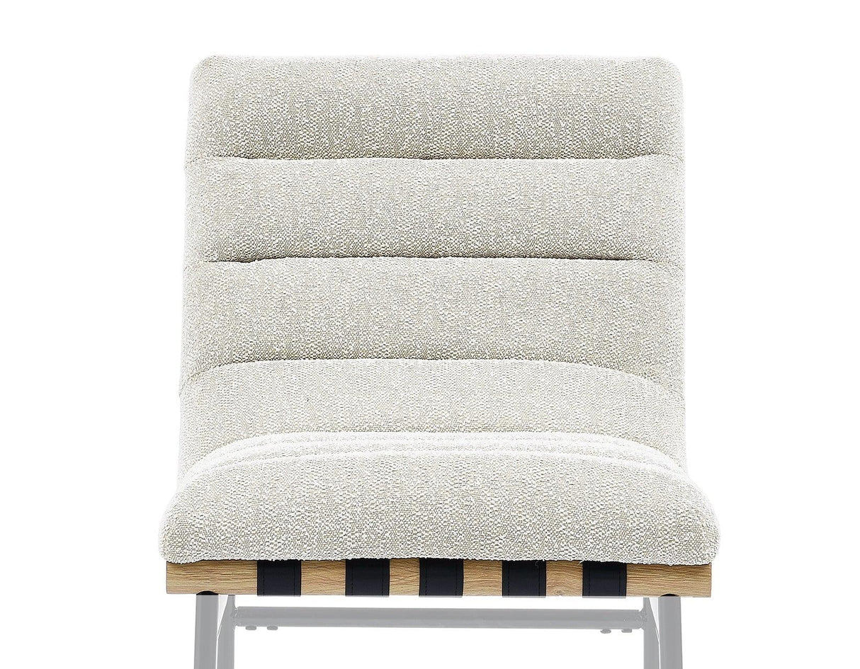 Nicco 30-inch Bar Chair, Eggshell Polyester Fabric by Steve Silver at Eve Furniture