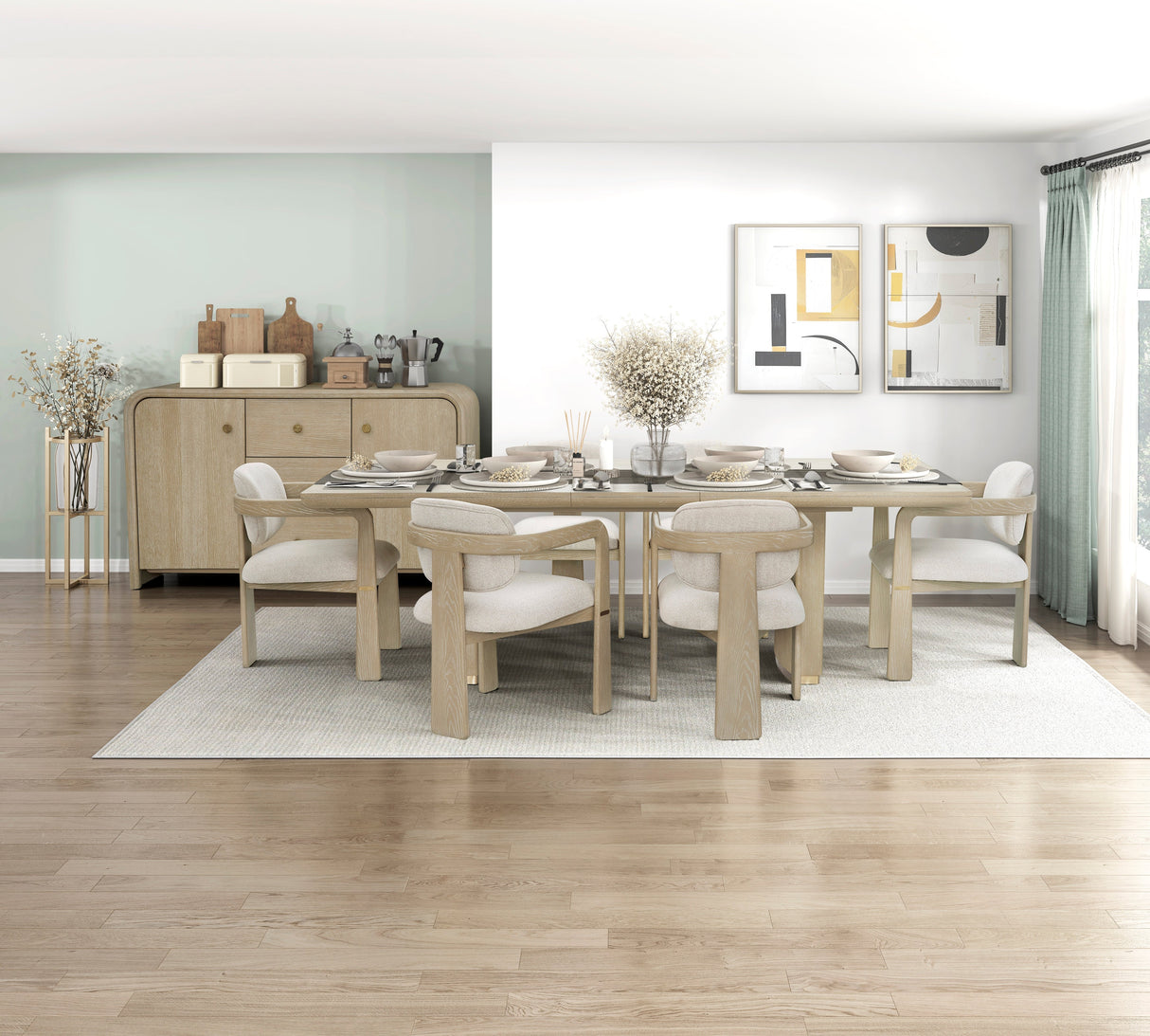 Niche Oak Expandable Dining Table by Homelegance at Eve Furniture