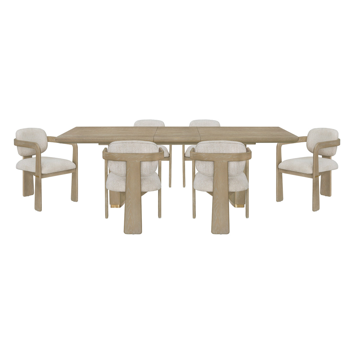 Niche Oak/Beige 7-Piece Expandable Dining Set by Homelegance at Eve Furniture