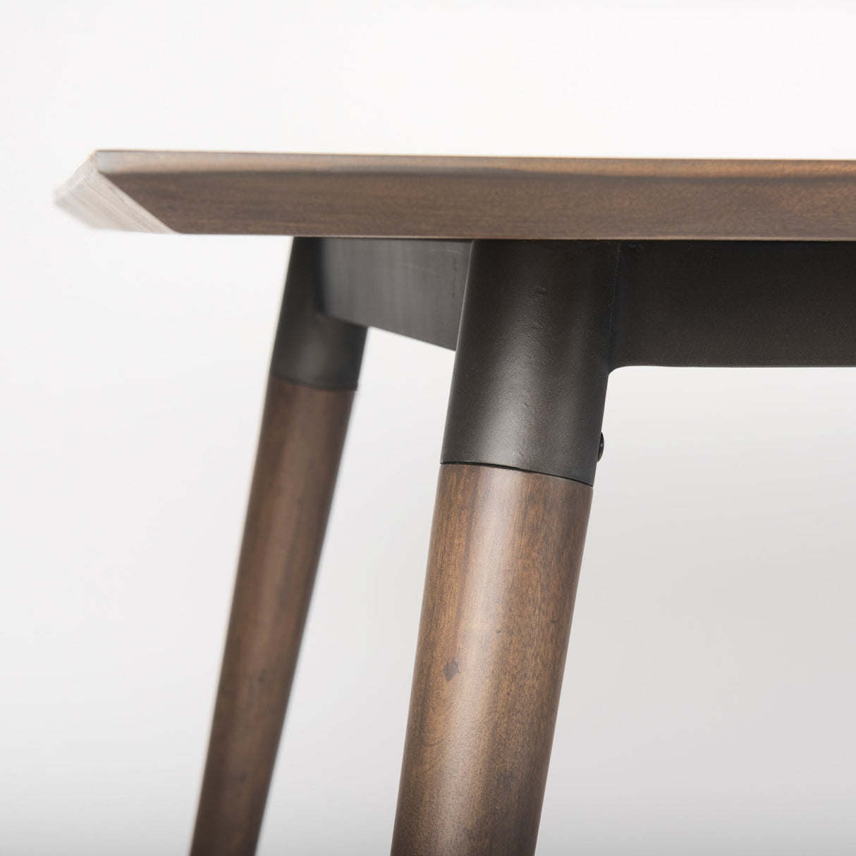 Nicholas II Brown Solid Wood Top Metal/Wood Leg Dining Table by Mercana at Eve Furniture