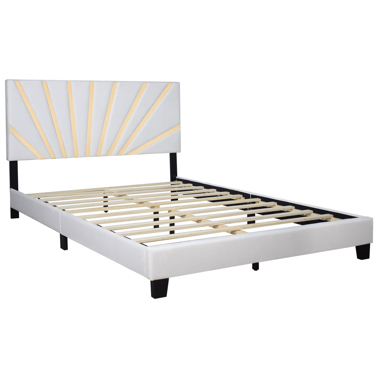 Nico White Queen Platform Bed by Happy Homes at Eve Furniture