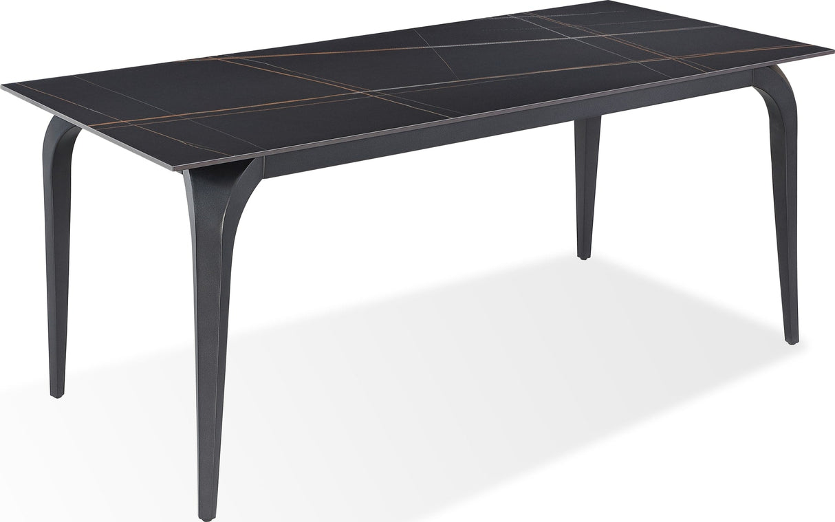 Nicoya Black Stone Top Rectangular Dining Table by Modus Furniture at Eve Furniture