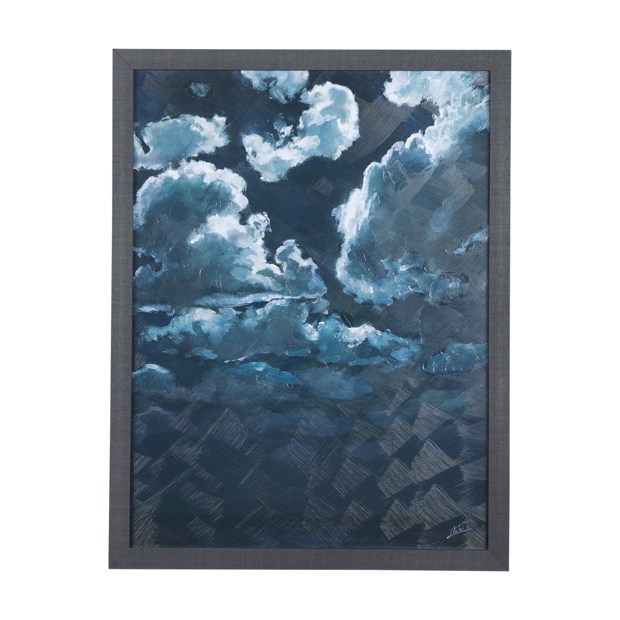 Night cloud II by Mercana Studio a Hand Embellished Textured Framed Art Print by Mercana at Eve Furniture