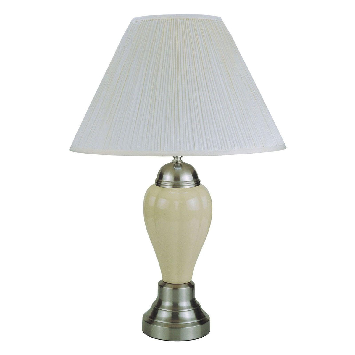 Niki Ivory Table Lamp (6/Box) by Furniture of America at Eve Furniture