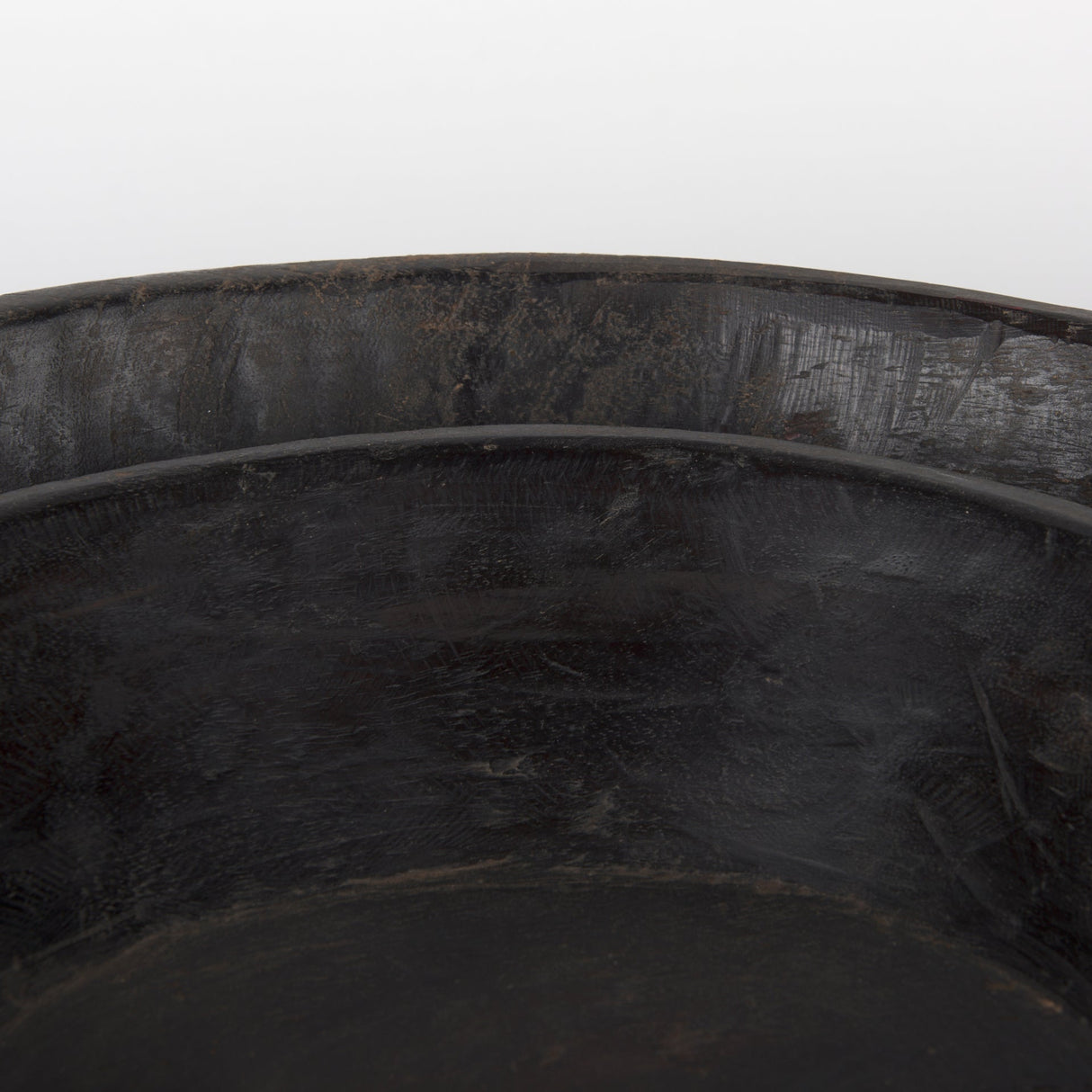 Nikita Set of 2 Large Black-Brown Reclaimed Wood Bowls by Mercana at Eve Furniture