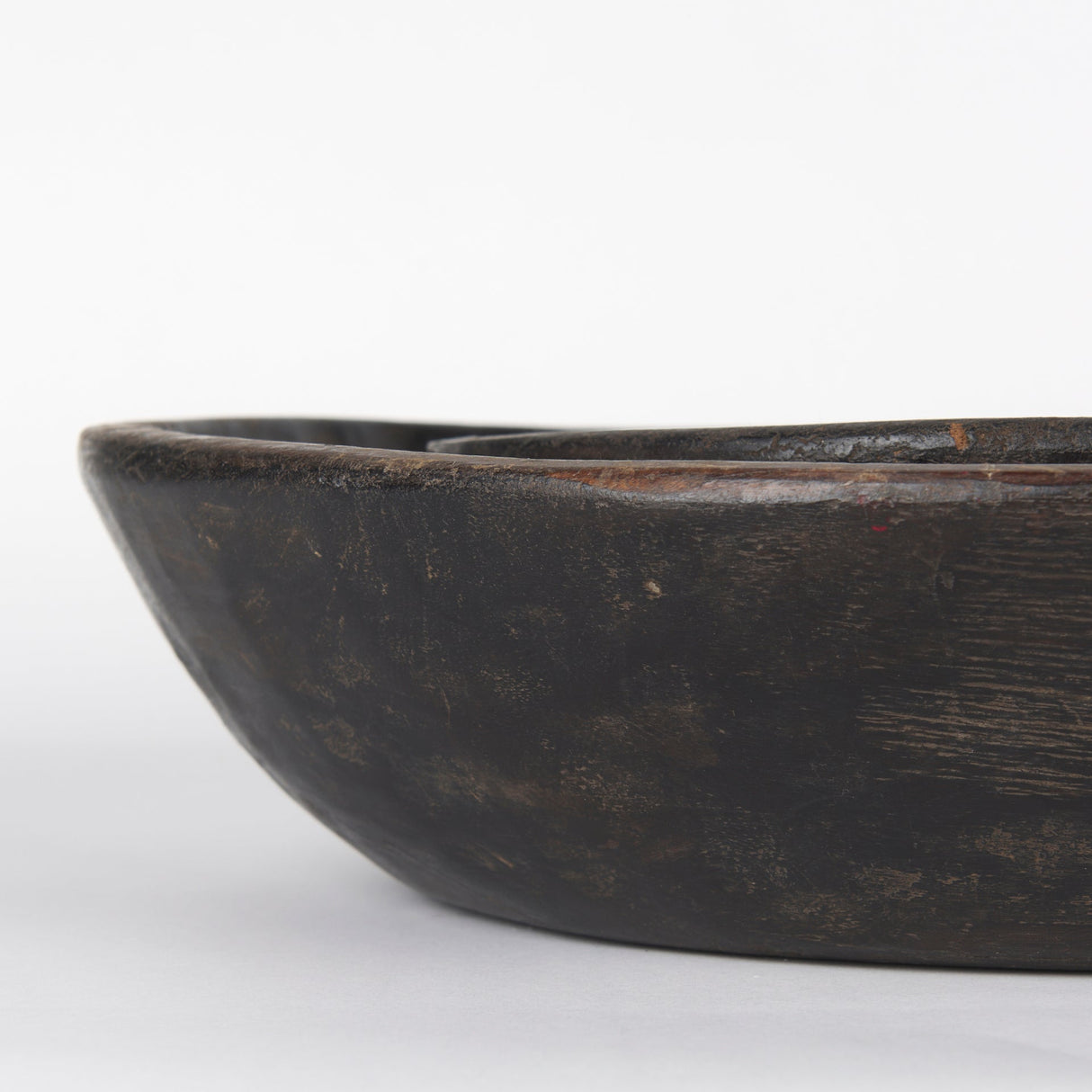 Nikita Set of 2 Large Black-Brown Reclaimed Wood Bowls by Mercana at Eve Furniture