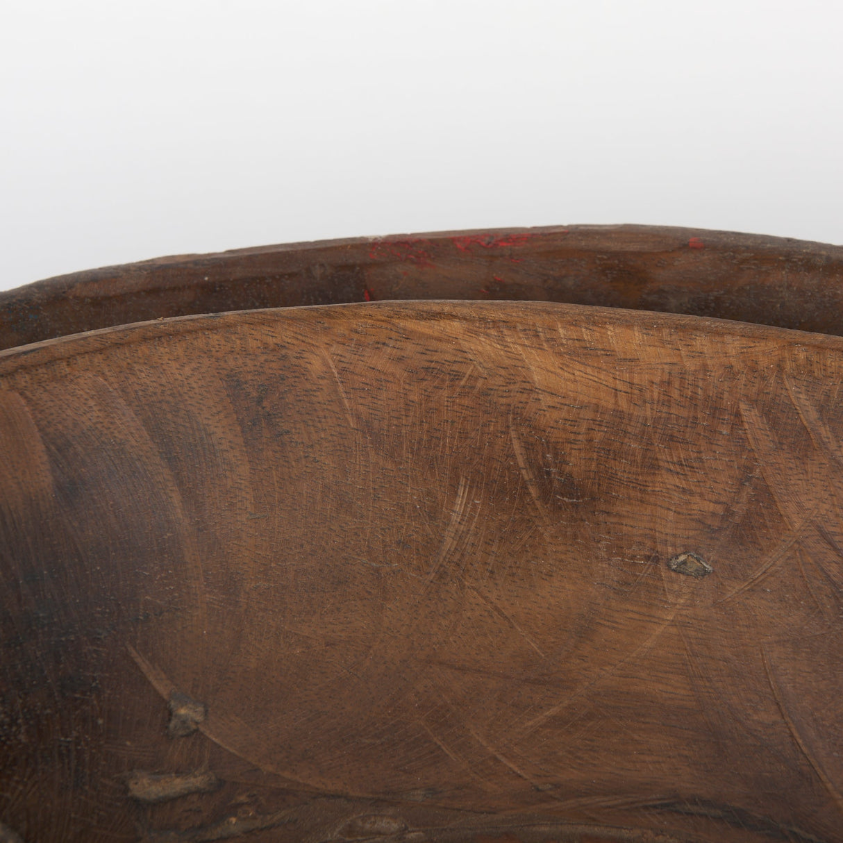 Nikita Set of 2 Large Medium Brown Reclaimed Wood Bowls by Mercana at Eve Furniture