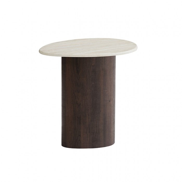 Nikos Dark Walnut End Table by Furniture of America at Eve Furniture