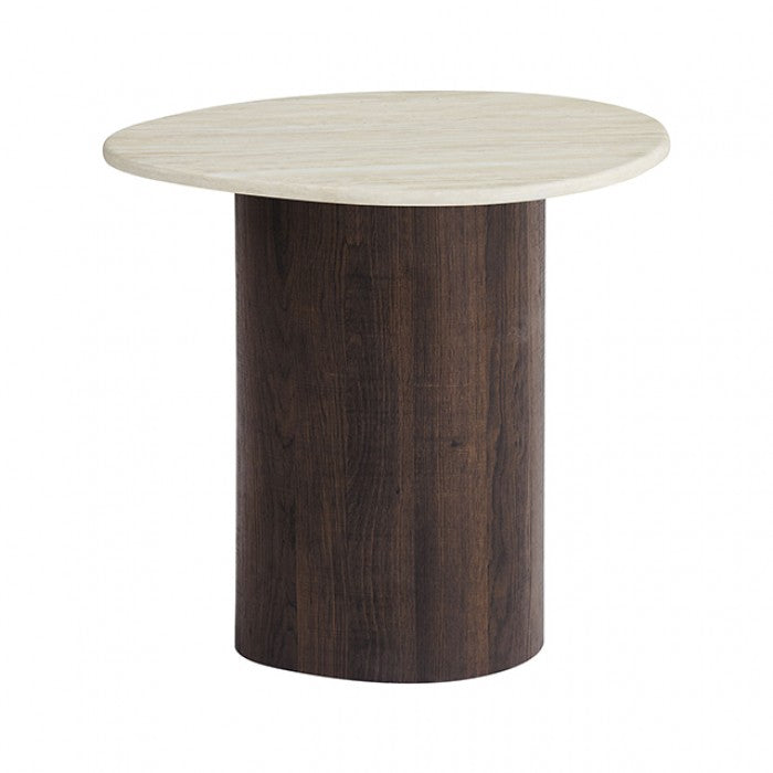 Nikos Dark Walnut End Table by Furniture of America at Eve Furniture
