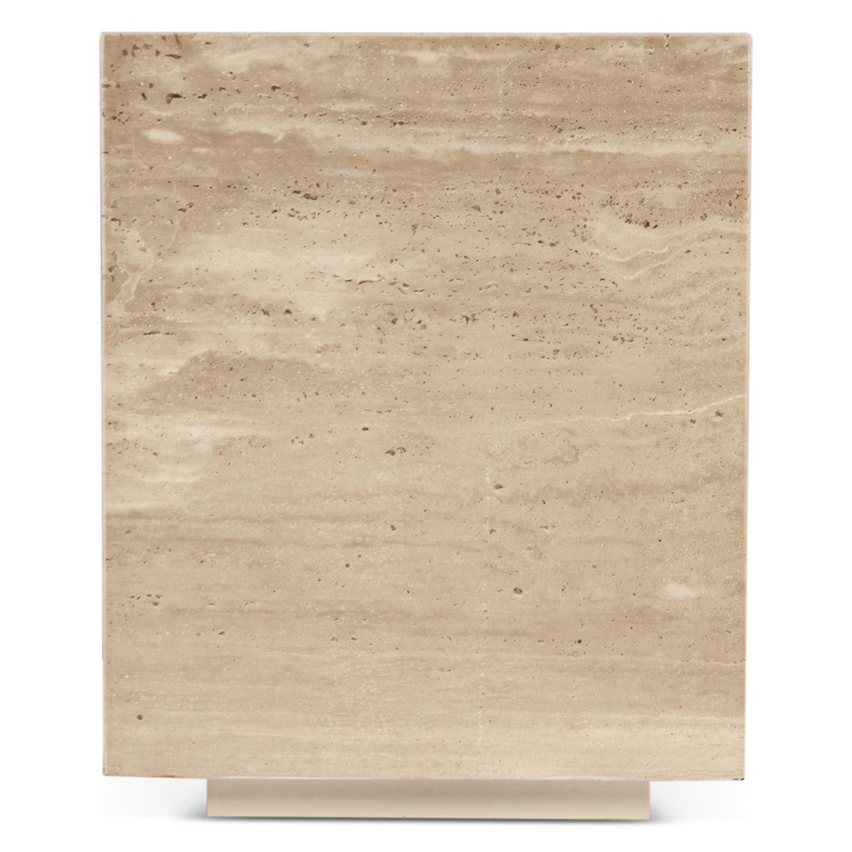 Nile 18" Drum Side Table in Travertine Stone by Home Trends & Design at Eve Furniture