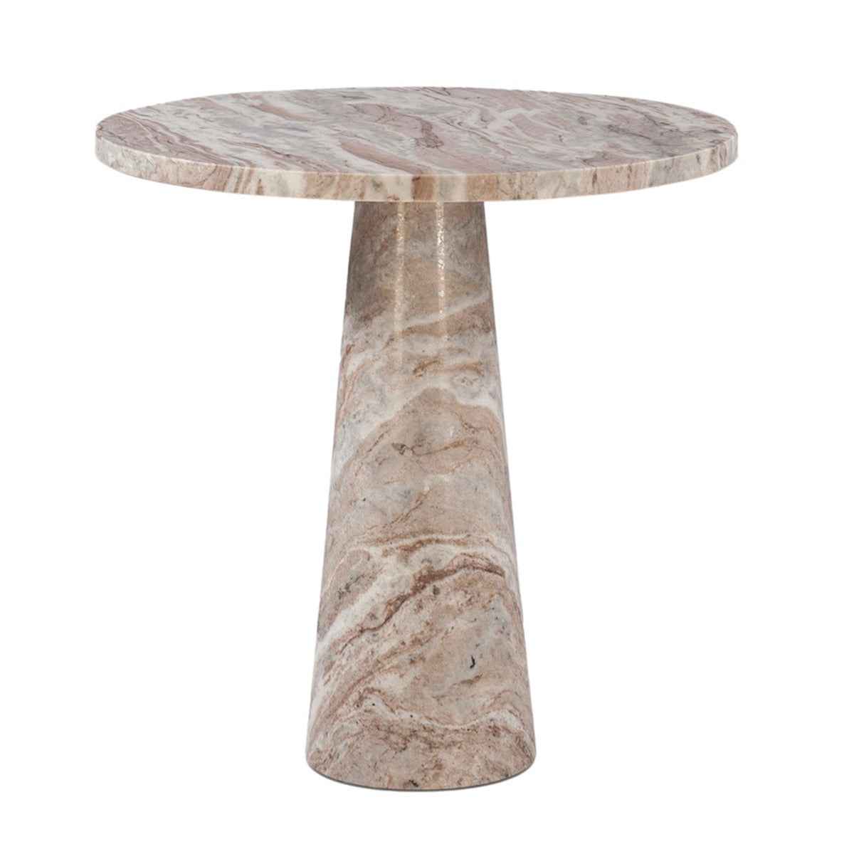 Nile 30" Round Dining Table in Brown Toronto Marble by Home Trends & Design at Eve Furniture