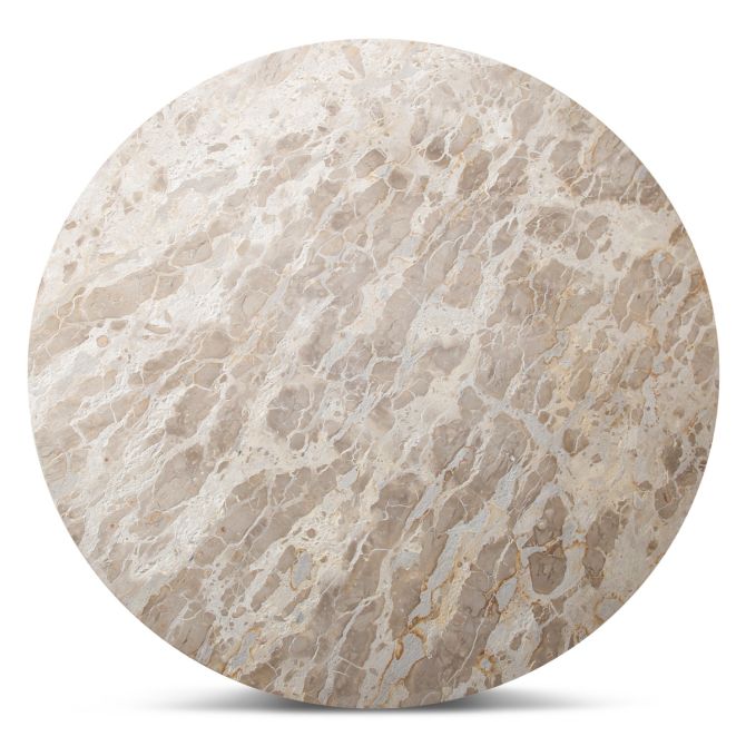 Nile 48" Round Dining Table in Capri Beige Marble by Home Trends & Design at Eve Furniture