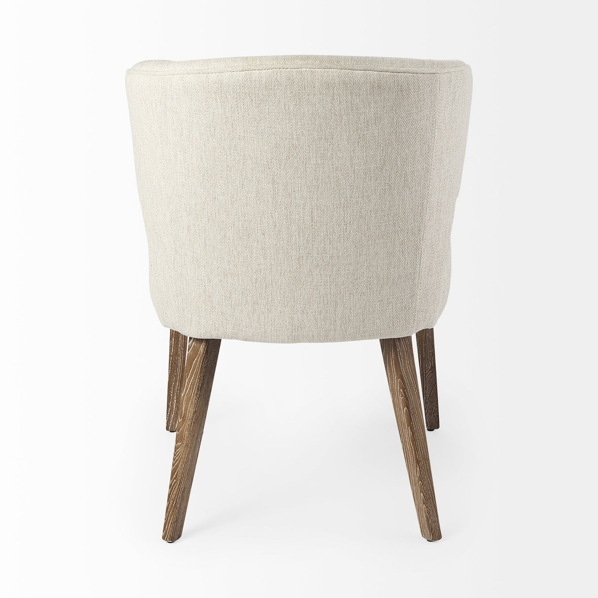 Niles 22.5L x 24.0W x 32.0H Cream Fabric Seat W/ Medium Brown Wooden Legs Wingback Dining Chair by Mercana at Eve Furniture