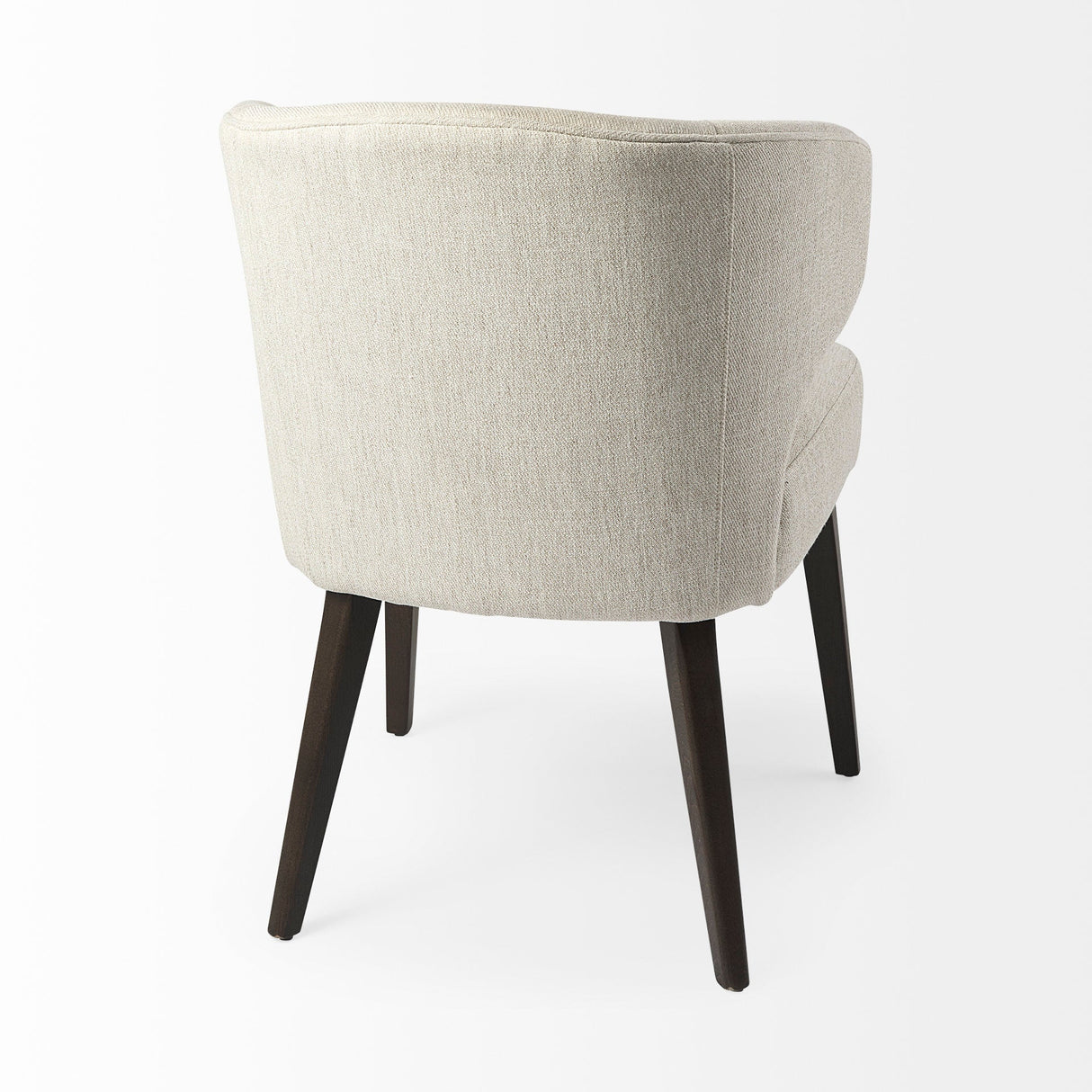 Niles Cream Fabric Seat W/ Dark Brown Wooden Legs Wingback Dining Chair by Mercana at Eve Furniture