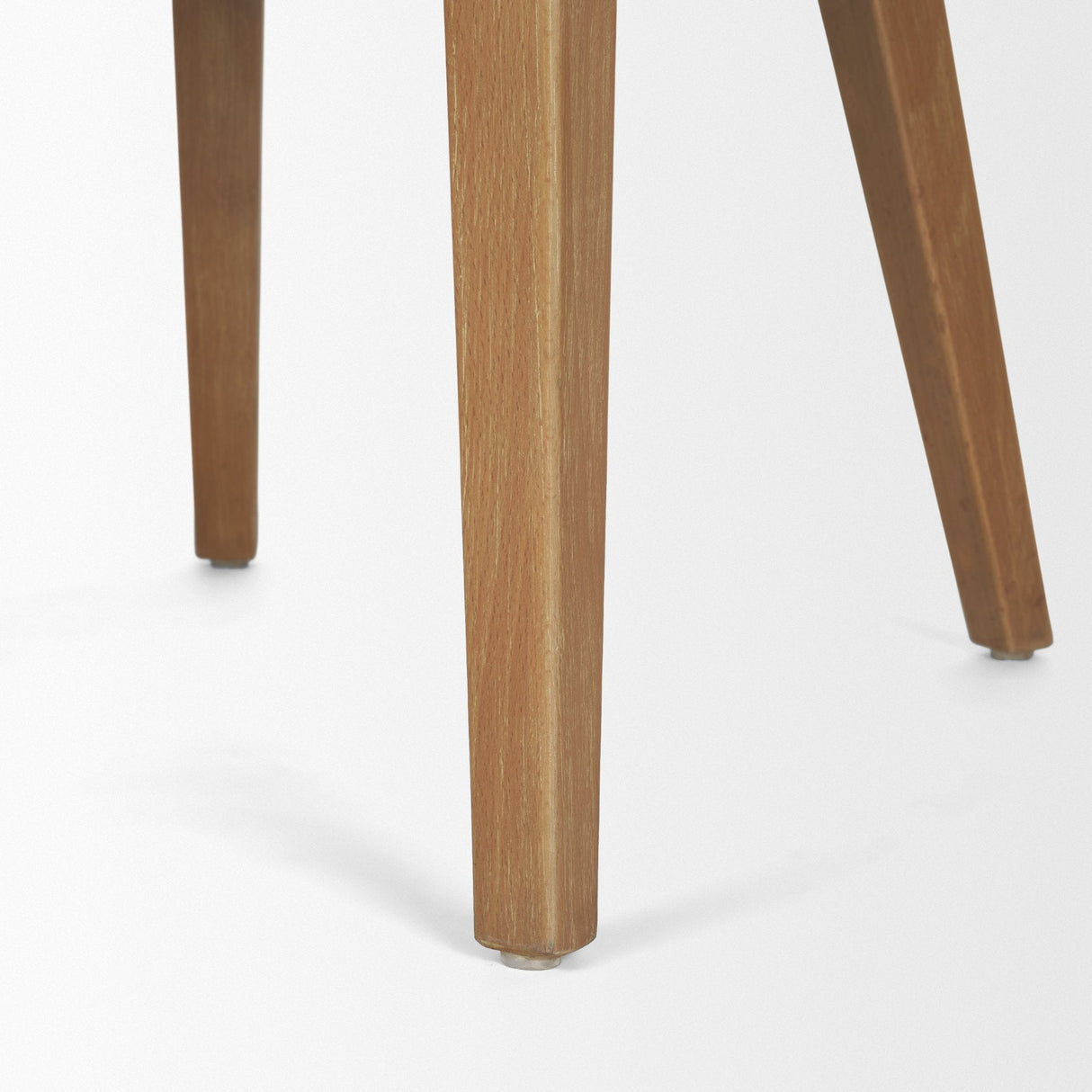 Niles 22.5L x 24.5W x 32H Cream Fabric Seat W/ Med Brown Wooden Legs Wingback Dining Chair (G520-4A) by Mercana at Eve Furniture