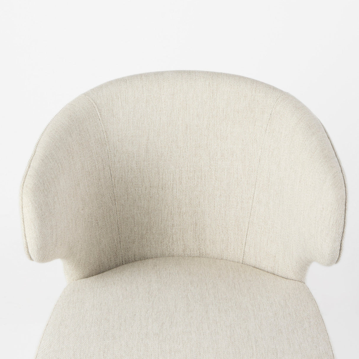 Niles Cream Fabric Seat W/ Medium Brown Wooden Legs Wingback Dining Chair by Mercana at Eve Furniture