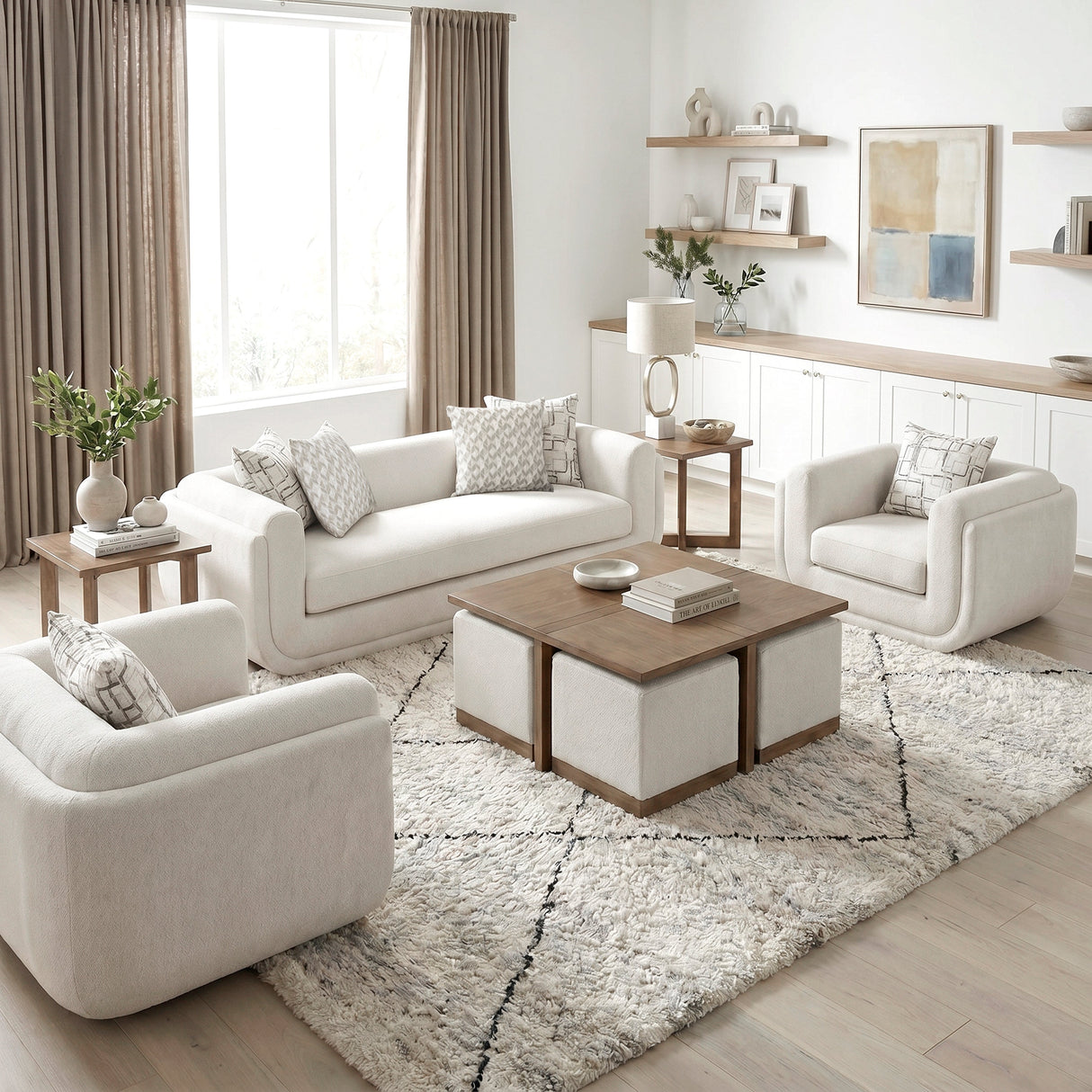 Nimbus Beige 2-Piece Living Room Set by Homelegance at Eve Furniture