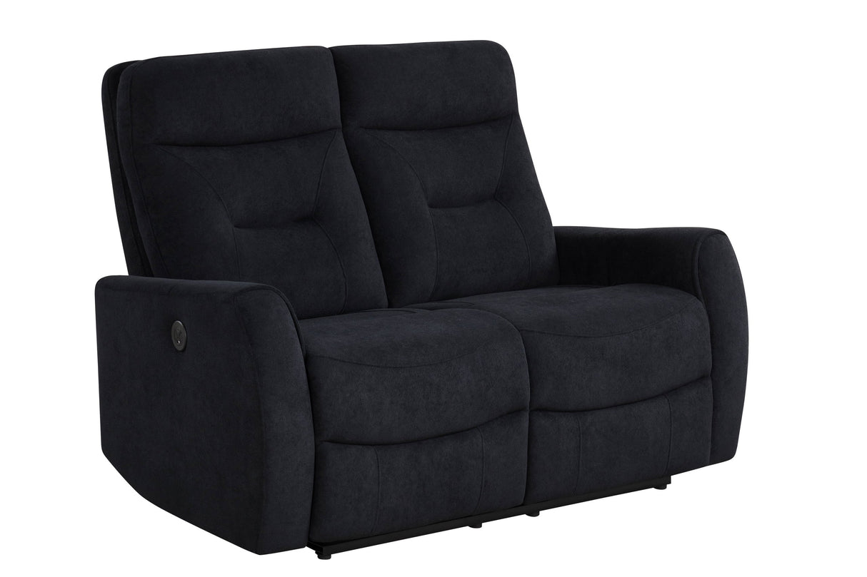 Nina Black 3-Piece Power Reclining Set by Happy Homes at Eve Furniture