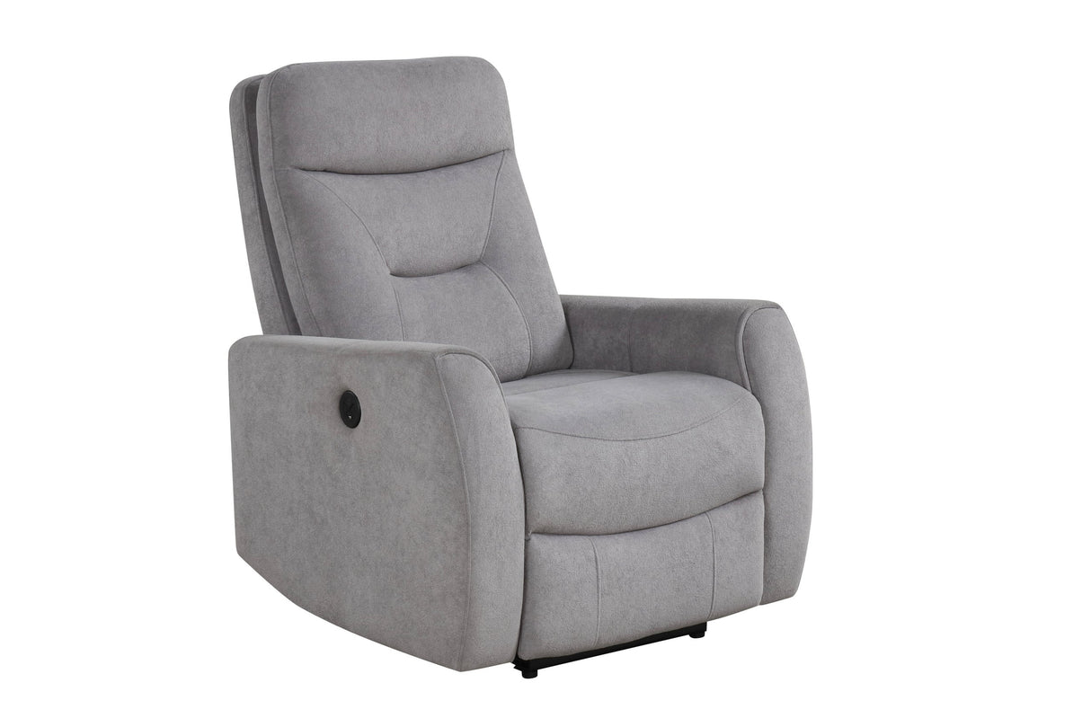 Nina Gray 3-Piece Power Reclining Set by Happy Homes at Eve Furniture