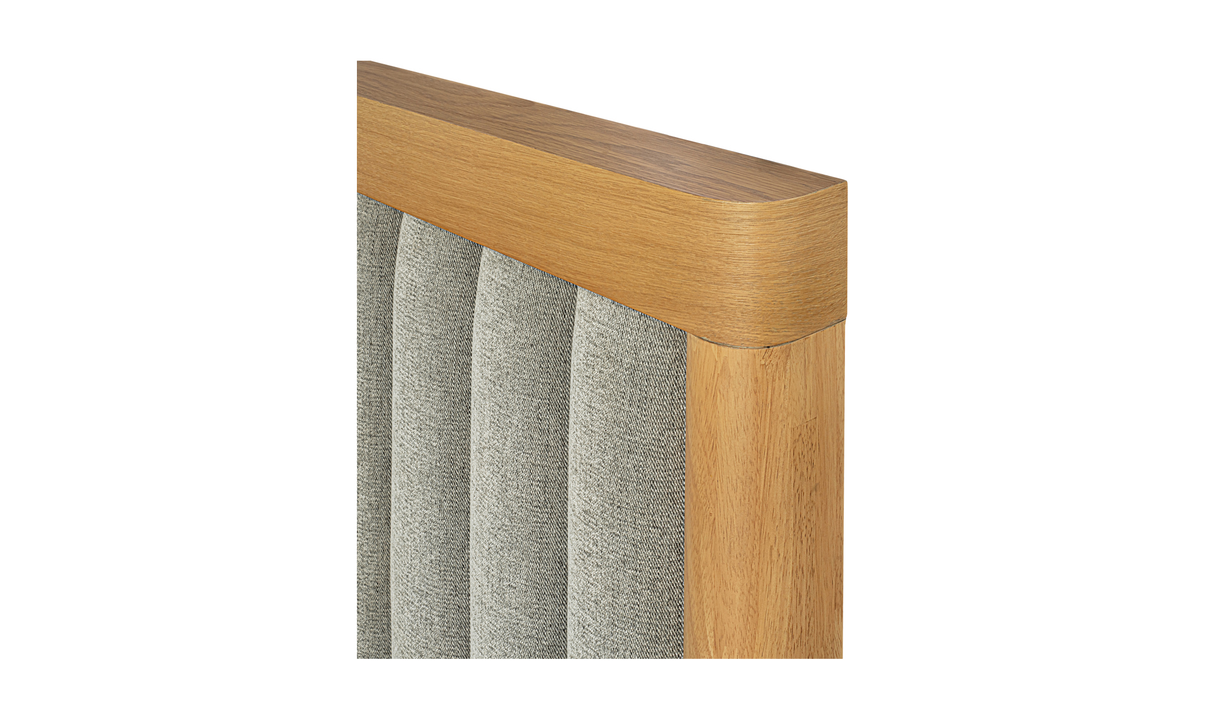Nina Queen Bed - Grey by Moe's Home at Eve Furniture