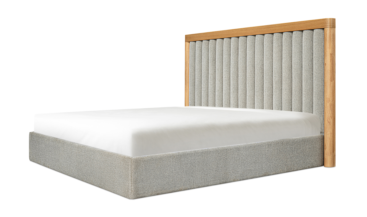 Nina Queen Bed - Grey by Moe's Home at Eve Furniture