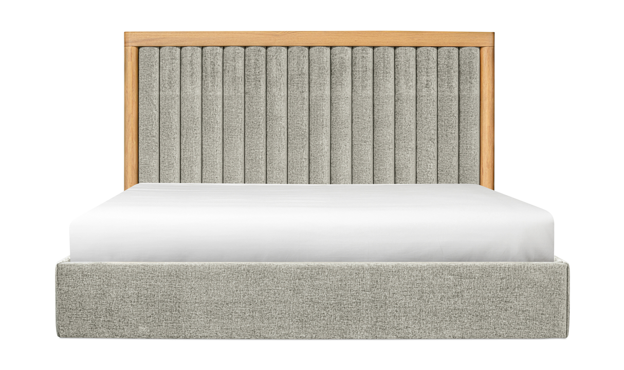 Nina Queen Bed - Grey by Moe's Home at Eve Furniture