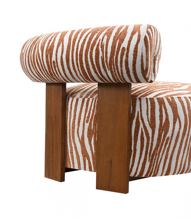 Niobe Rustic Orange Accent Chair by Furniture of America at Eve Furniture