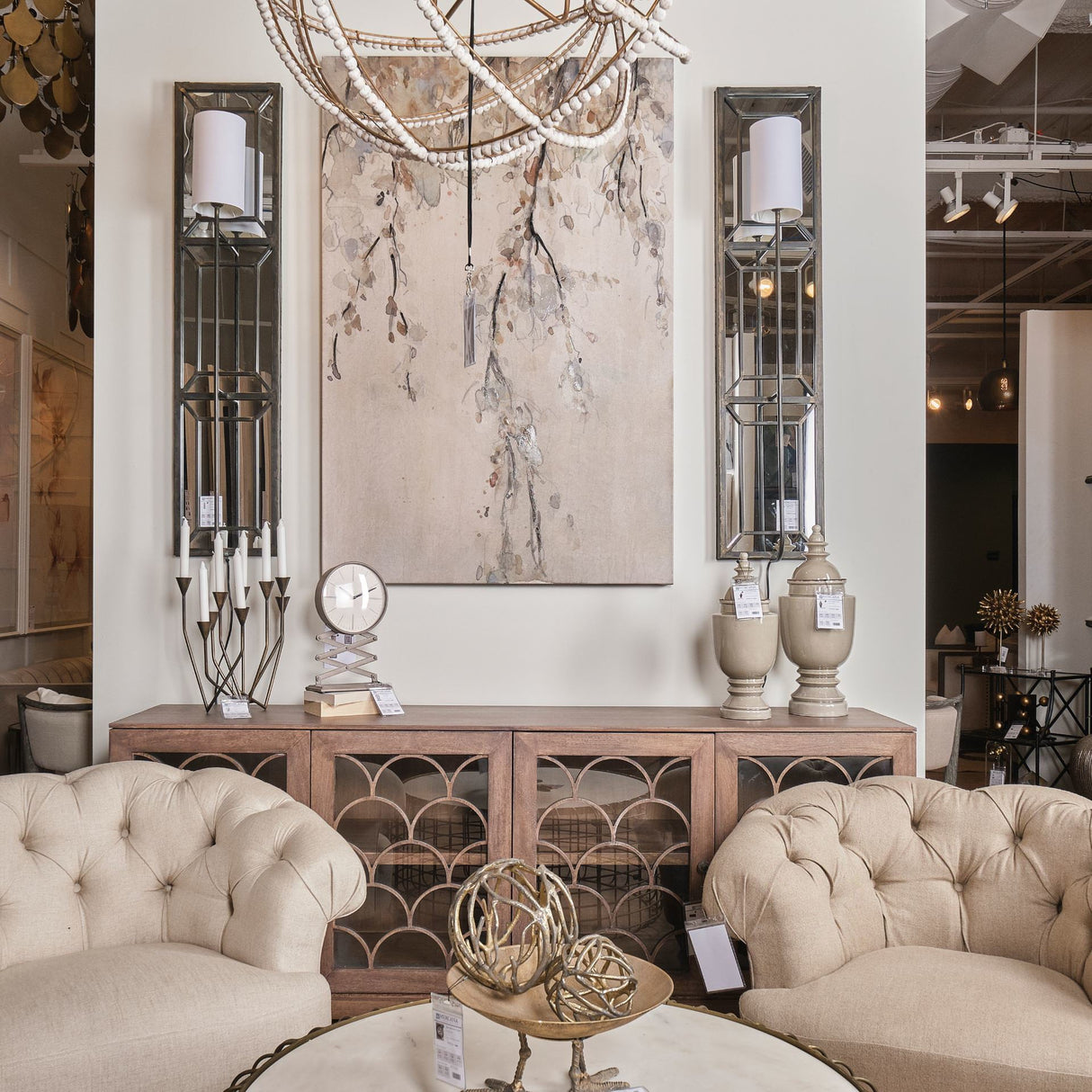 Noah Black Metal w/White Fabric Shade Rectangular Wall Sconce by Mercana at Eve Furniture