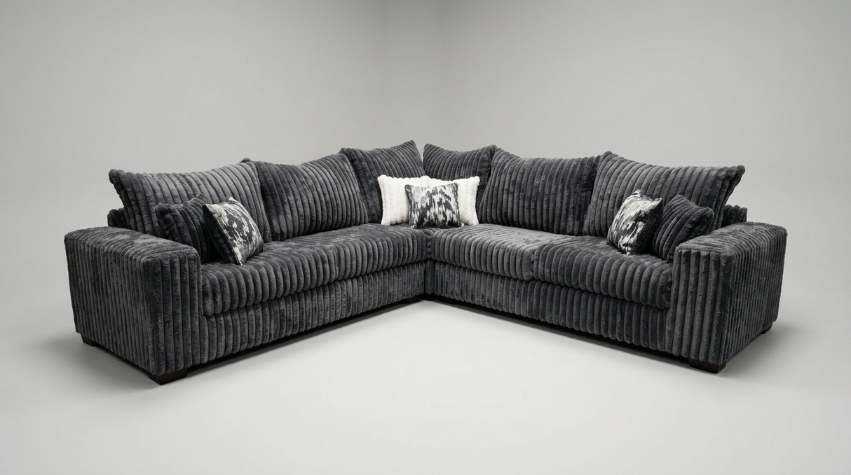 Noah Grey 3-Piece Sectional by New Era Innovations at Eve Furniture