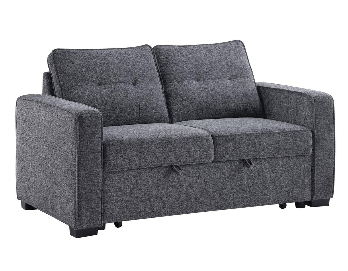 Noah Gray Convertible Sleeper Loveseat by Steve Silver at Eve Furniture