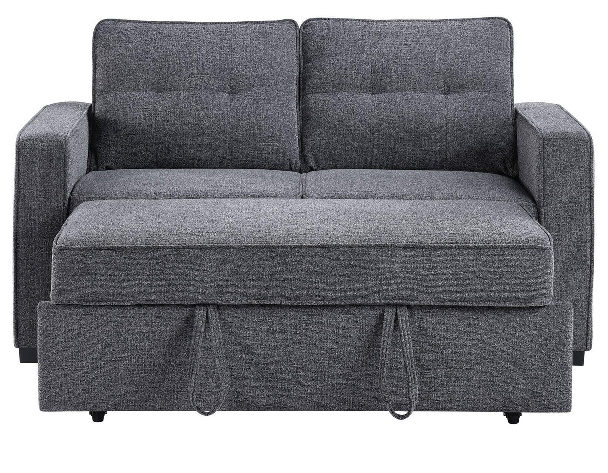 Noah Gray Convertible Sleeper Loveseat by Steve Silver at Eve Furniture
