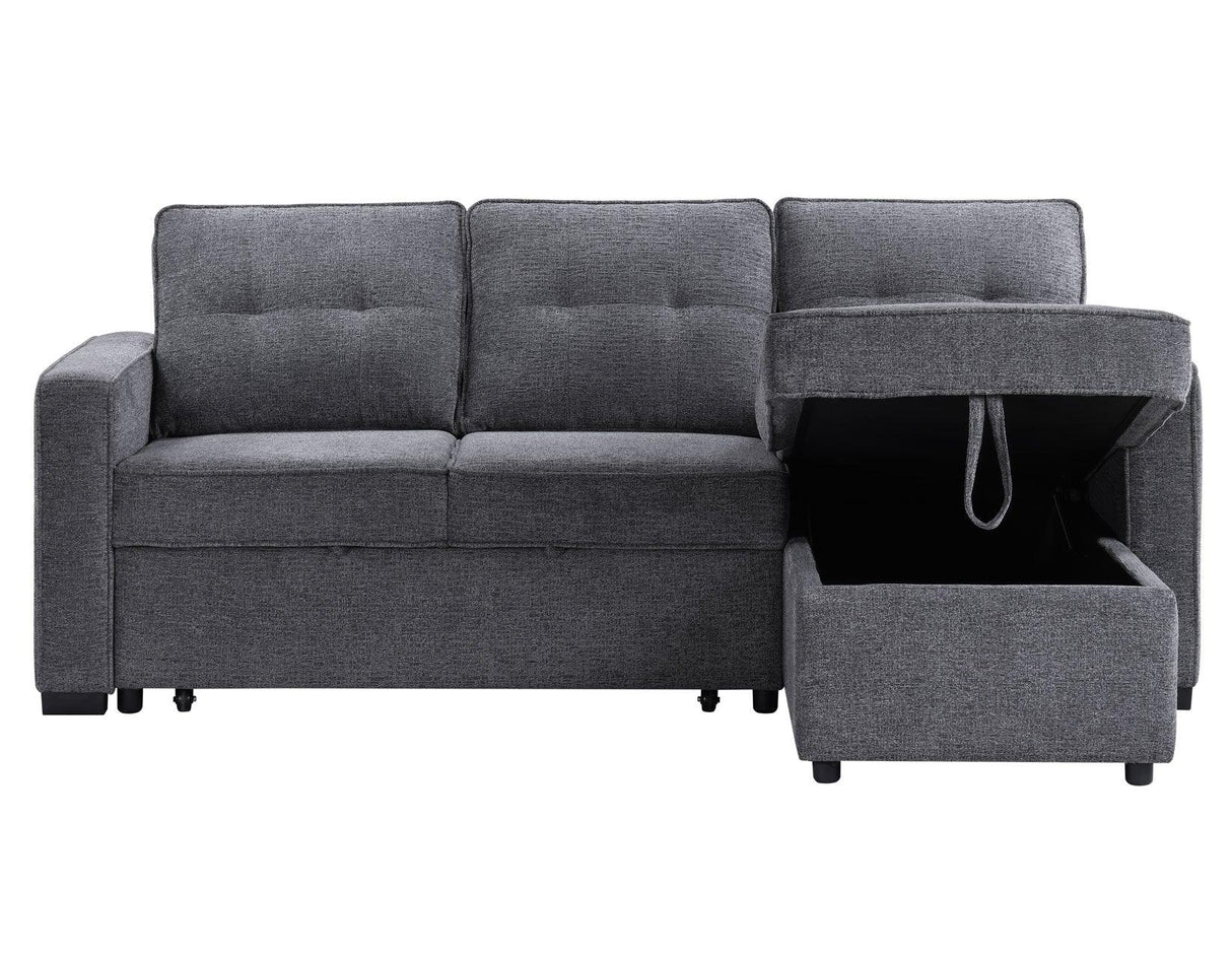 Noah Flippable, Convertible Storage Sleeper Chofa, Gray by Steve Silver at Eve Furniture