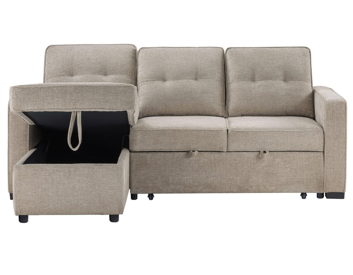 Noah Flippable, Convertible Storage Sleeper Chofa, Tan by Steve Silver at Eve Furniture